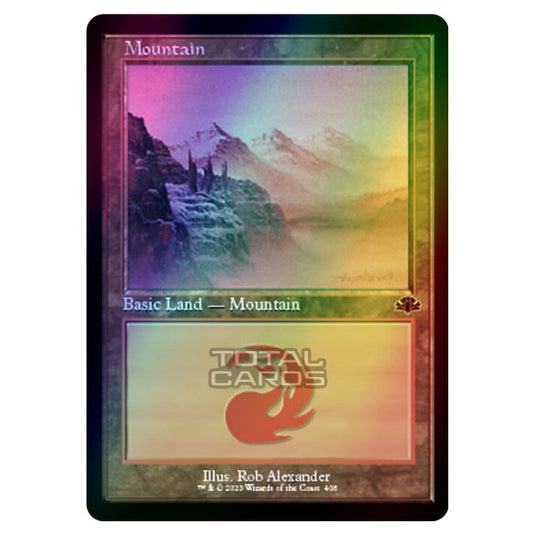 Magic The Gathering - Dominaria Remastered - Mountain (Retro Frame) - 408/261 (Foil)