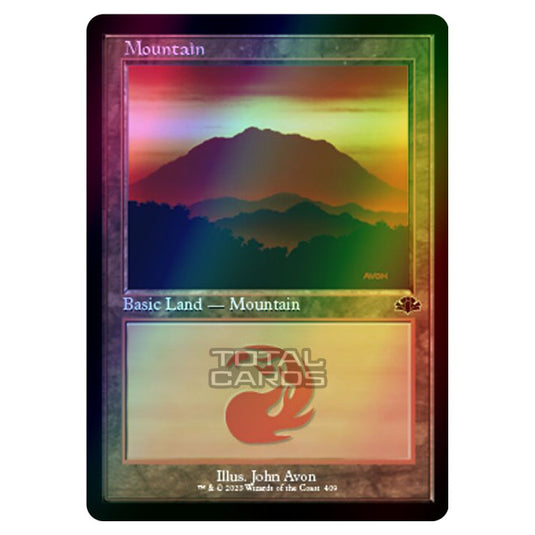 Magic The Gathering - Dominaria Remastered - Mountain (Retro Frame) - 409/261 (Foil)