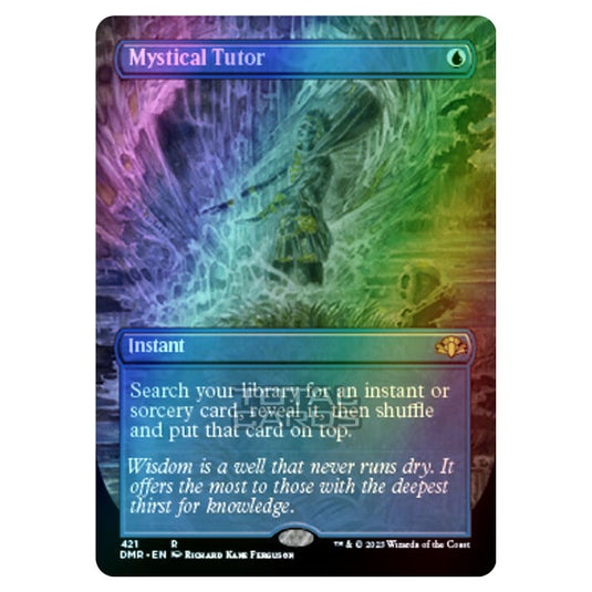 Magic The Gathering - Dominaria Remastered - Mystical Tutor (Alternate-Art Borderless Card) - 421/261 (Foil)