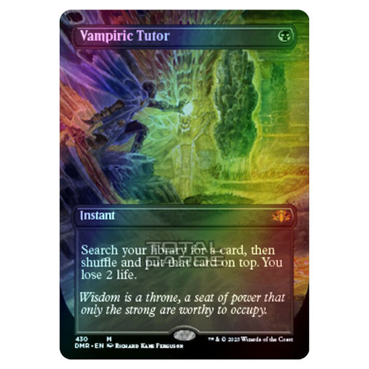 Magic The Gathering - Dominaria Remastered - Vampiric Tutor (Alternate-Art Borderless Card) - 430/261 (Foil)