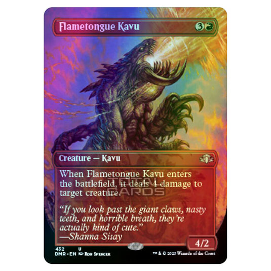 Magic The Gathering - Dominaria Remastered - Flametongue Kavu (Alternate-Art Borderless Card) - 432/261 (Foil)