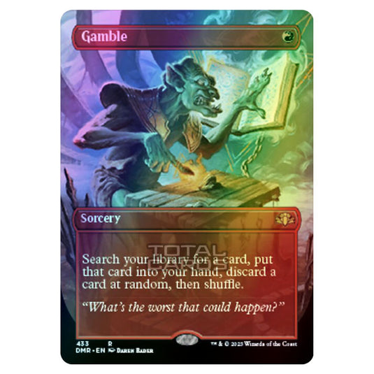 Magic The Gathering - Dominaria Remastered - Gamble (Alternate-Art Borderless Card) - 433/261 (Foil)
