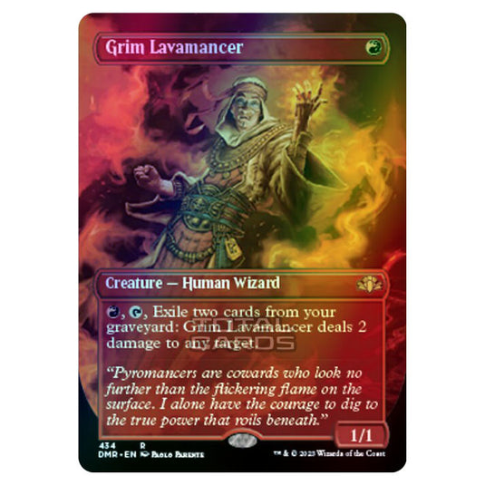 Magic The Gathering - Dominaria Remastered - Grim Lavamancer (Alternate-Art Borderless Card) - 434/261 (Foil)