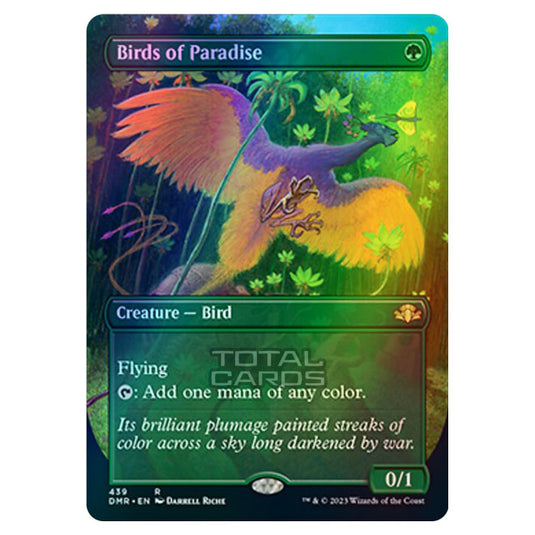 Magic The Gathering - Dominaria Remastered - Birds of Paradise (Alternate-Art Borderless Card) - 439/261 (Foil)