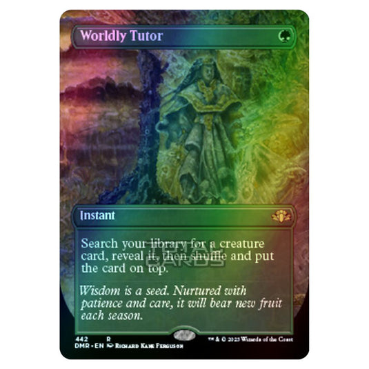 Magic The Gathering - Dominaria Remastered - Worldly Tutor (Alternate-Art Borderless Card) - 442/261 (Foil)
