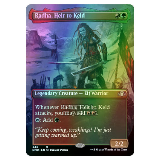 Magic The Gathering - Dominaria Remastered - Radha, Heir to Keld (Alternate-Art Borderless Card) - 446/261 (Foil)