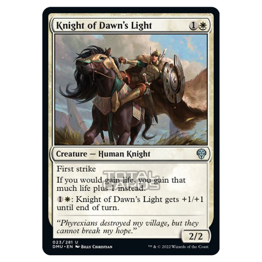 Magic The Gathering - Dominaria United - Knight of Dawn's Light - 023/281