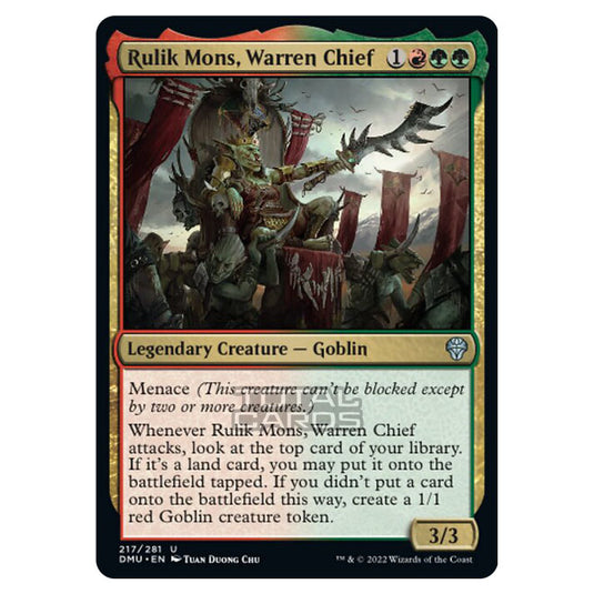 Magic The Gathering - Dominaria United - Rulik Mons, Warren Chief - 217/281