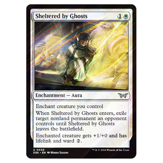 Sheltered by Ghosts 0030 card from the Magic The Gathering set Duskmourn: House of Horror