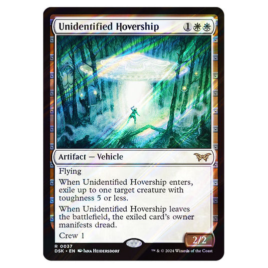 Unidentified Hovership 0037 card from the Magic The Gathering set Duskmourn: House of Horror
