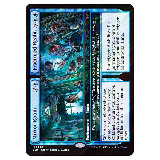 Mirror Room // Fractured Realm 0067 card from the Magic The Gathering set Duskmourn: House of Horror