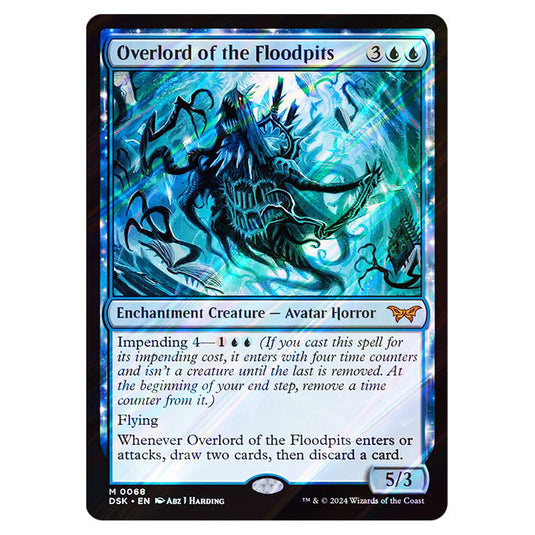 Overlord of the Floodpits 0068 card from the Magic The Gathering set Duskmourn: House of Horror