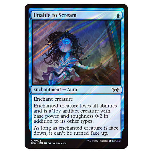 Unable to Scream 0078 card from the Magic The Gathering set Duskmourn: House of Horror