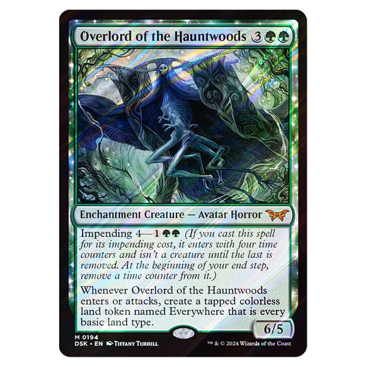 Overlord of the Hauntwoods 0194 card from the Magic The Gathering set Duskmourn: House of Horror