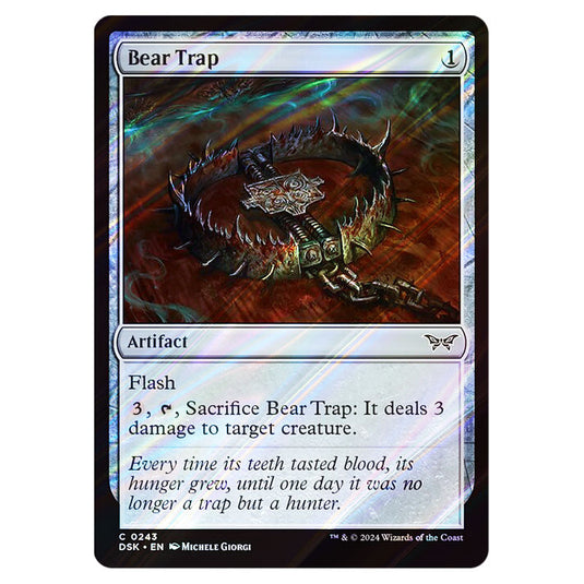 Bear Trap 0243 card from the Magic The Gathering set Duskmourn: House of Horror