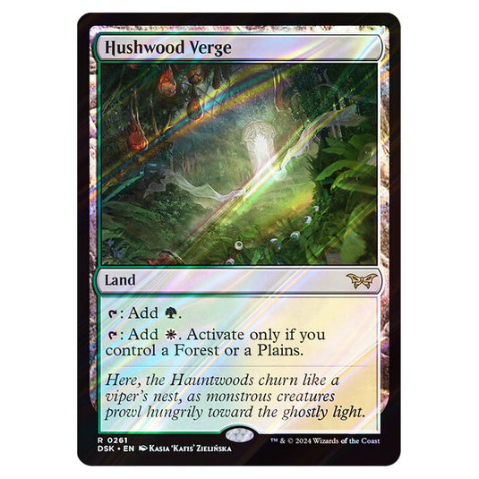 Hushwood Verge 0261 card from the Magic The Gathering set Duskmourn: House of Horror