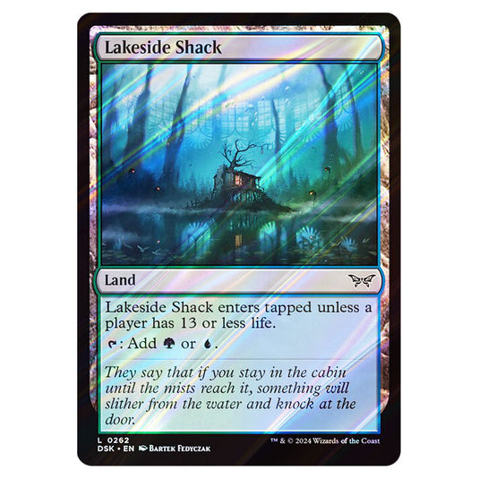 Lakeside Shack 0262 card from the Magic The Gathering set Duskmourn: House of Horror