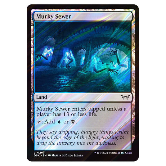 Murky Sewer 0263 card from the Magic The Gathering set Duskmourn: House of Horror