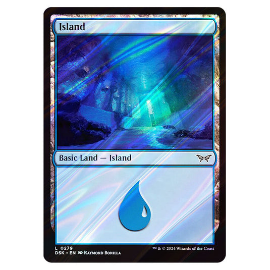 Island 0279 card from the Magic The Gathering set Duskmourn: House of Horror