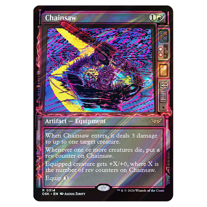 chainsaw mtg card Proxy Decks Man Magic The Gathering - Duskmourn