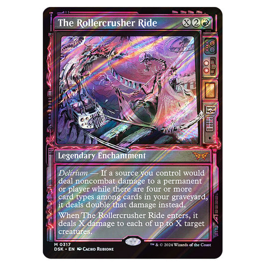 The Rollercrusher Ride 0317 card from the Magic The Gathering set Duskmourn: House of Horror
