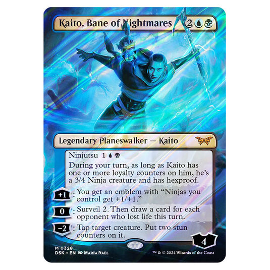 Kaito, Bane of Nightmares 0328 card from the Magic The Gathering set Duskmourn: House of Horror