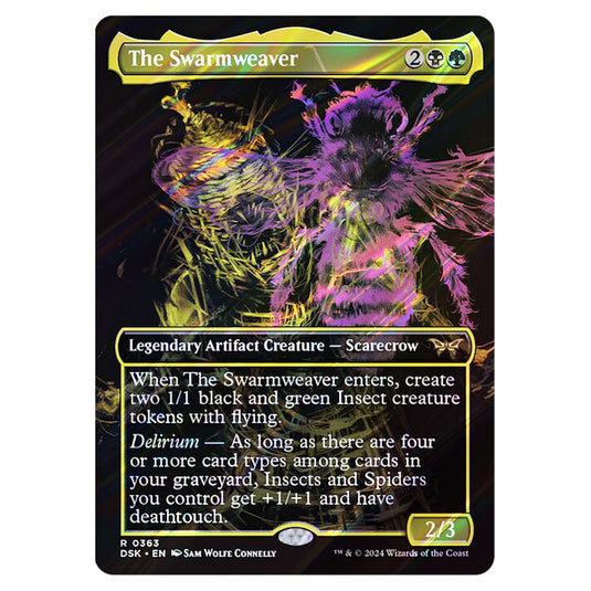 The Swarmweaver 0363 card from the Magic The Gathering set Duskmourn: House of Horror