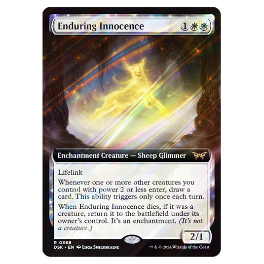 Enduring Innocence 0368 card from the Magic The Gathering set Duskmourn: House of Horror