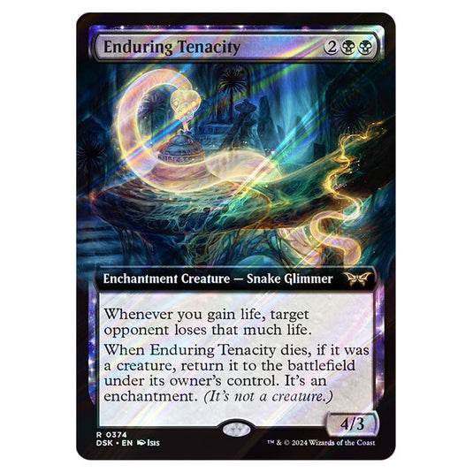 Enduring Tenacity 0374 card from the Magic The Gathering set Duskmourn: House of Horror