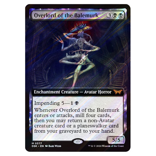 Overlord of the Balemurk 0377 card from the Magic The Gathering set Duskmourn: House of Horror