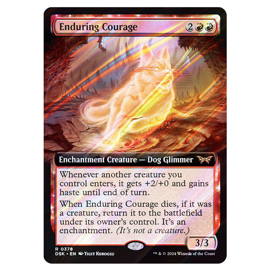 Enduring Courage 0378 card from the Magic The Gathering set Duskmourn: House of Horror