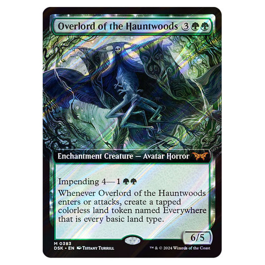 Overlord of the Hauntwoods 0383 card from the Magic The Gathering set Duskmourn: House of Horror