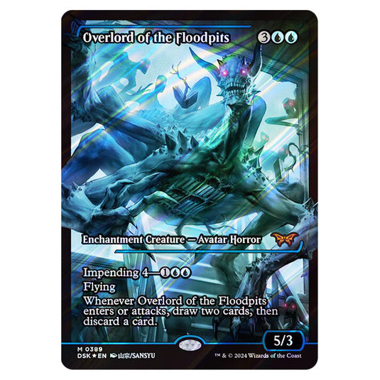 Overlord of the Floodpits 0389 card from the Magic The Gathering set Duskmourn: House of Horror