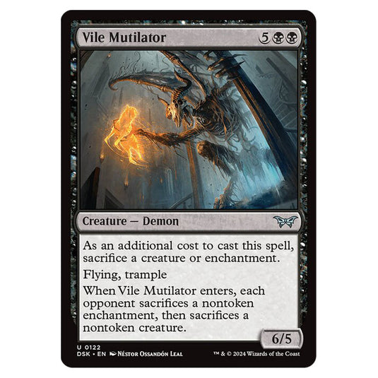 Vile Mutilator 0122 card from the Magic The Gathering set Duskmourn: House of Horror