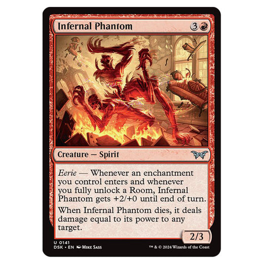 Infernal Phantom 0141 card from the Magic The Gathering set Duskmourn: House of Horror