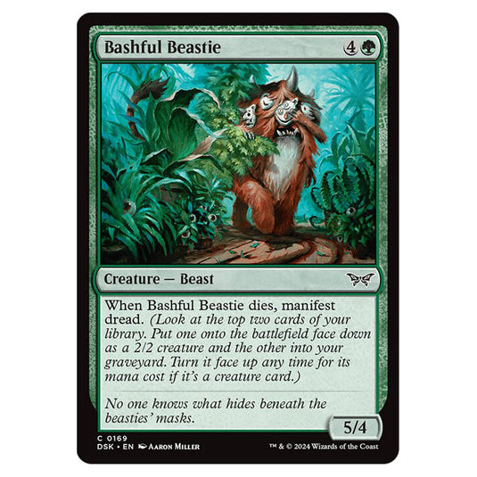 Bashful Beastie 0169 card from the Magic The Gathering set Duskmourn: House of Horror