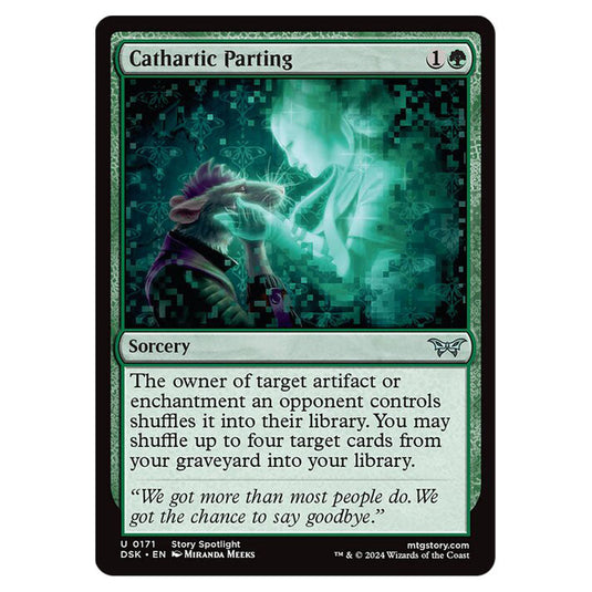 Cathartic Parting 0171 card from the Magic The Gathering set Duskmourn: House of Horror