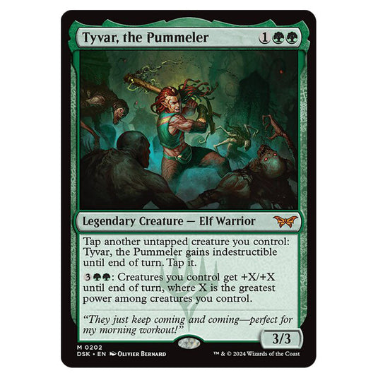 Tyvar, the Pummeler 0202 card from the Magic The Gathering set Duskmourn: House of Horror