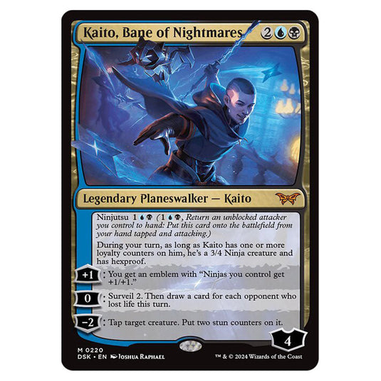 Kaito, Bane of Nightmares 0220 card from the Magic The Gathering set Duskmourn: House of Horror