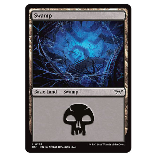 Swamp 0282 card from the Magic The Gathering set Duskmourn: House of Horror