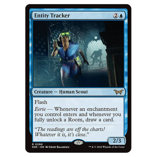 Entity Tracker 0290 card from the Magic The Gathering set Duskmourn: House of Horror