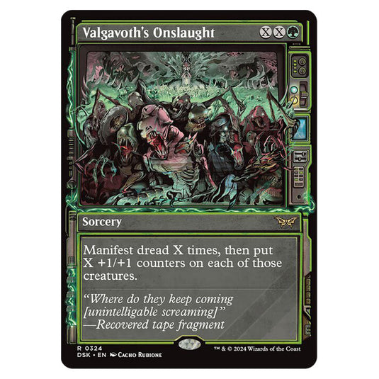 Valgavoth's Onslaught 0324 card from the Magic The Gathering set Duskmourn: House of Horror