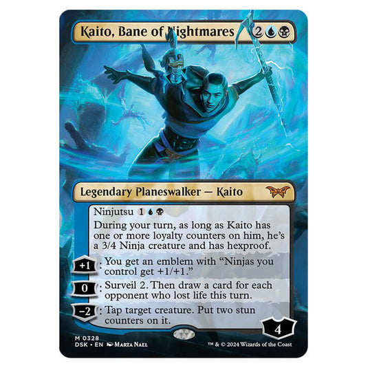 Kaito, Bane of Nightmares 0328 card from the Magic The Gathering set Duskmourn: House of Horror
