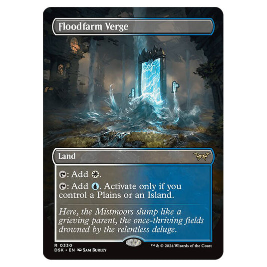 Floodfarm Verge 0330 card from the Magic The Gathering set Duskmourn: House of Horror