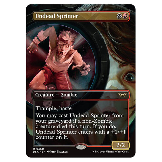 Undead Sprinter 0350 card from the Magic The Gathering set Duskmourn: House of Horror
