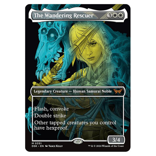 The Wandering Rescuer 0351 card from the Magic The Gathering set Duskmourn: House of Horror