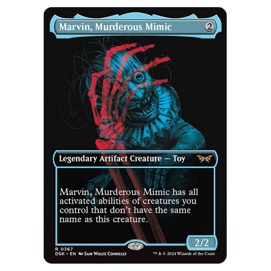 Marvin, Murderous Mimic 0367 card from the Magic The Gathering set Duskmourn: House of Horror