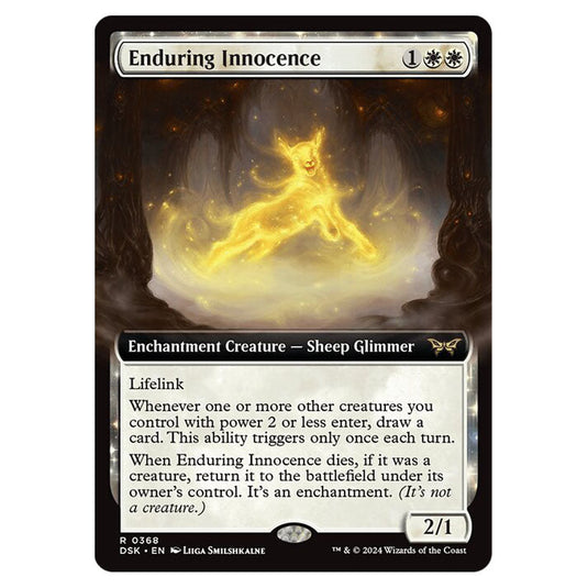 Enduring Innocence 0368 card from the Magic The Gathering set Duskmourn: House of Horror