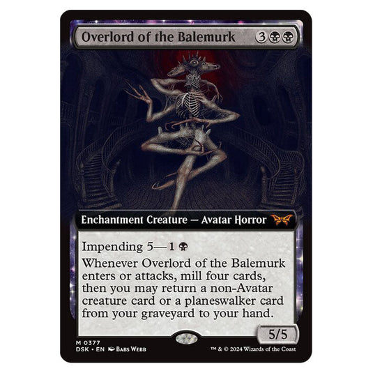 Overlord of the Balemurk 0377 card from the Magic The Gathering set Duskmourn: House of Horror