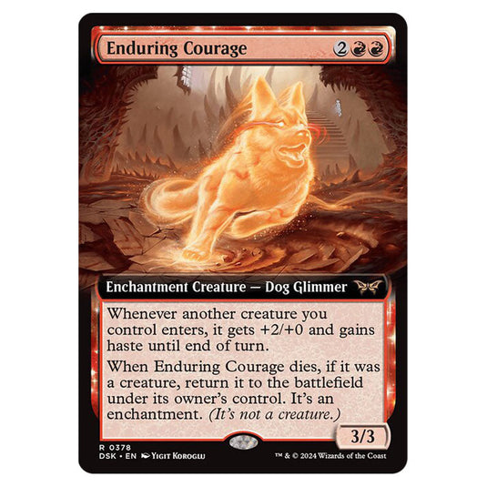 Enduring Courage 0378 card from the Magic The Gathering set Duskmourn: House of Horror